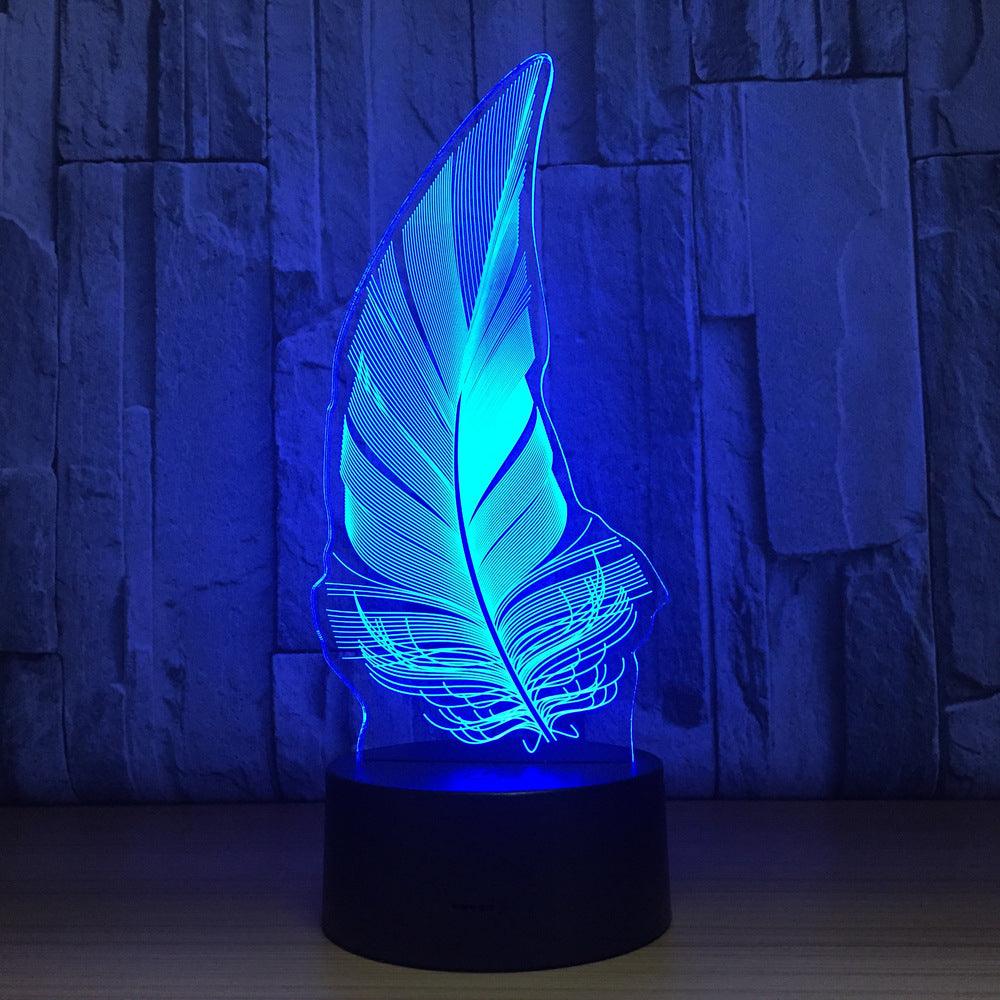 Feather 3D Optical Illusion Lamp - 3D Optical Lamp