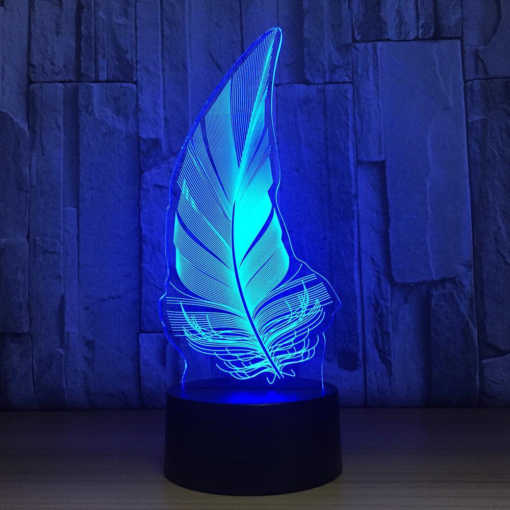 Feather 3D Optical Illusion Lamp - 3D Optical Lamp
