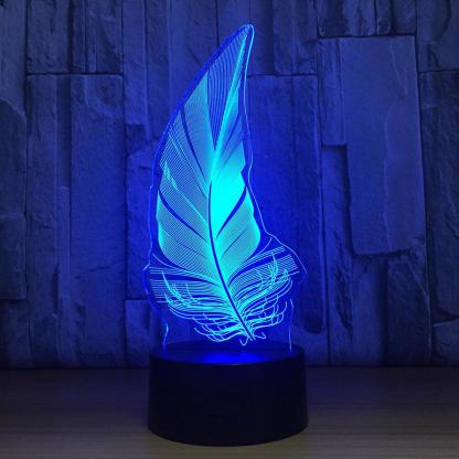 Feather 3D Optical Illusion Lamp - 3D Optical Lamp