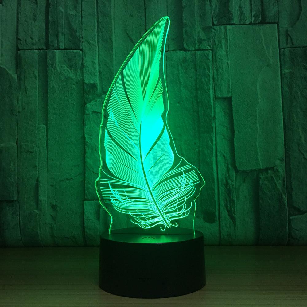 Feather 3D Optical Illusion Lamp - 3D Optical Lamp