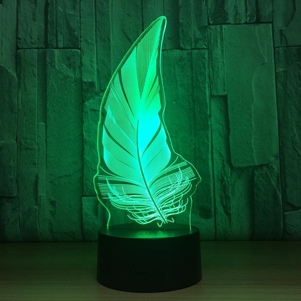Feather 3D Optical Illusion Lamp - 3D Optical Lamp