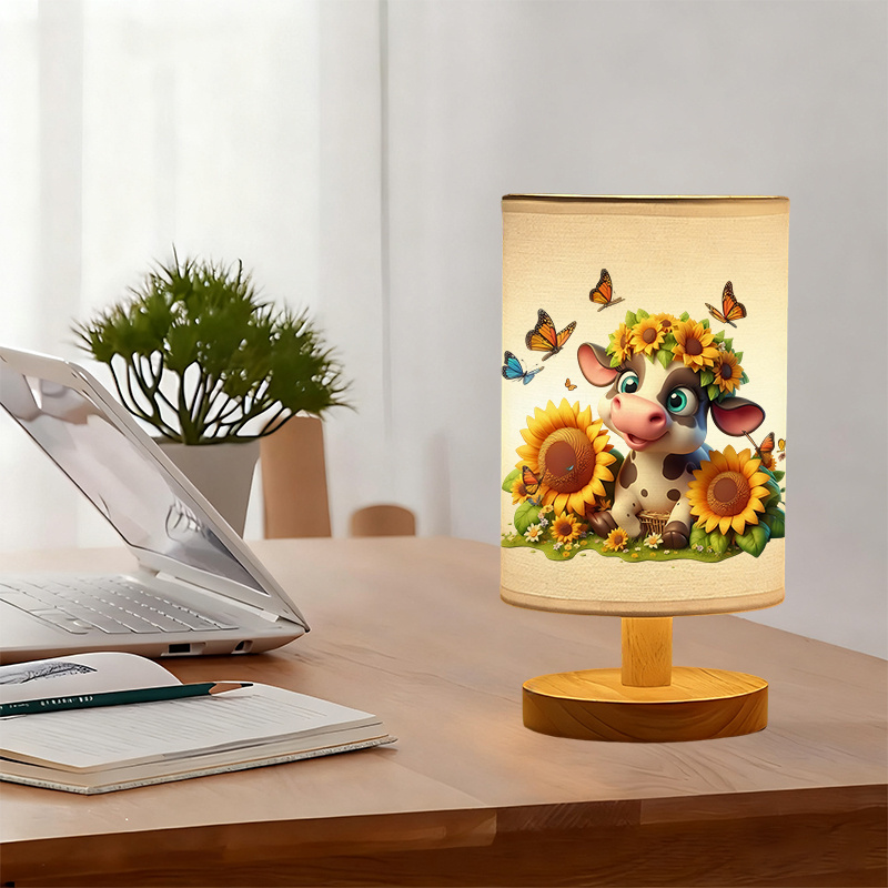 A Modern USB-powered Linen Lamp with a Unique Design and Exquisite Patterns