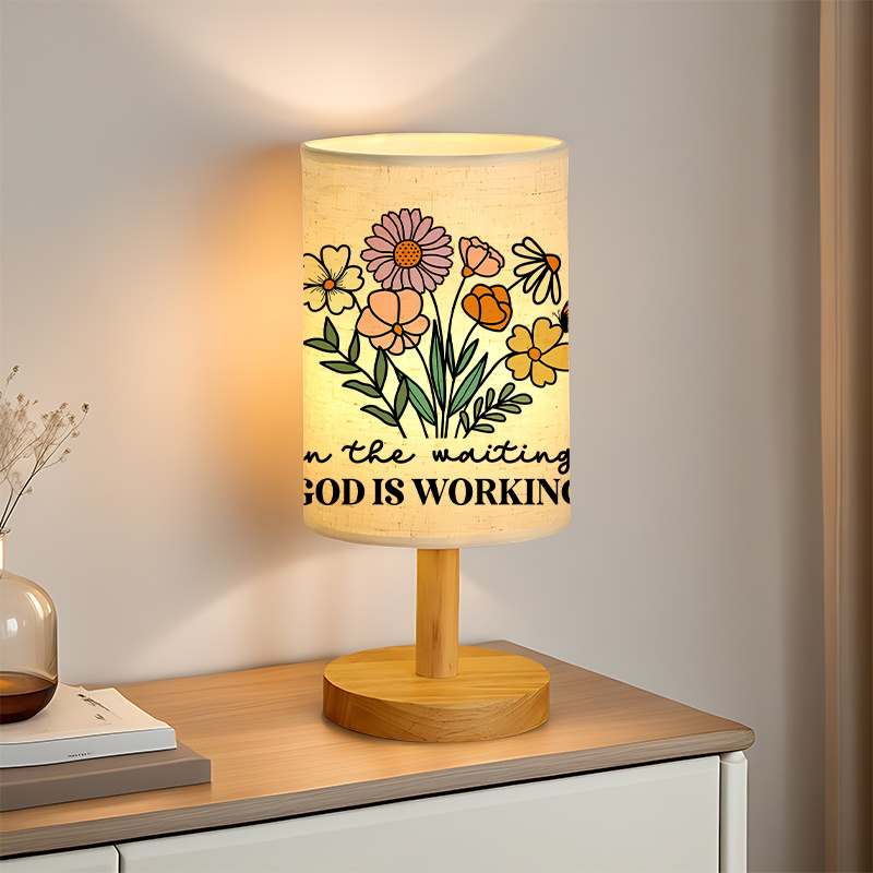 A Modern USB Powered Linen Table Lamp