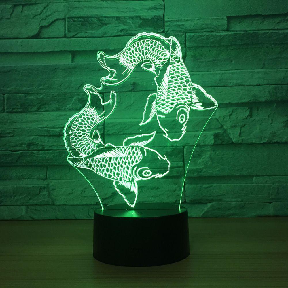 Koi Fish Illusion Lamp-3D Optical Lamp
