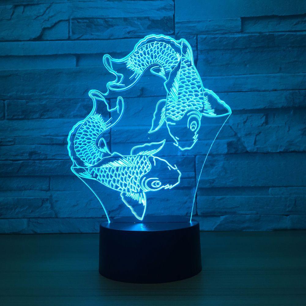Koi Fish Illusion Lamp-3D Optical Lamp