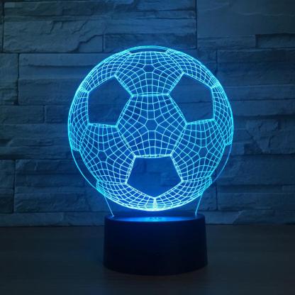 Football Soccer 3D Optical Illusion Lamp - 3D Optical Lamp