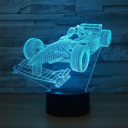 Formula Car 3D Optical Illusion Lamp - 3D Optical Lamp