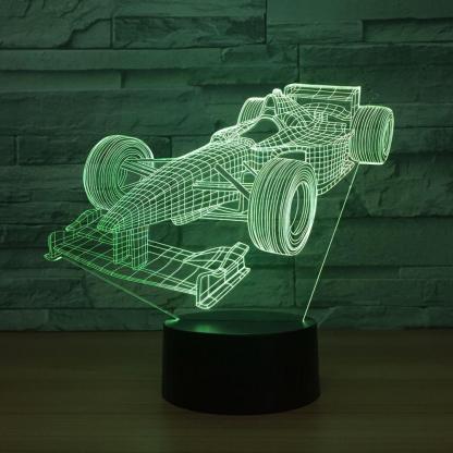 Formula Car 3D Optical Illusion Lamp - 3D Optical Lamp