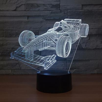 Formula Car 3D Optical Illusion Lamp - 3D Optical Lamp