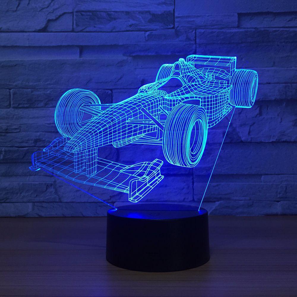 Formula Car 3D Optical Illusion Lamp - 3D Optical Lamp