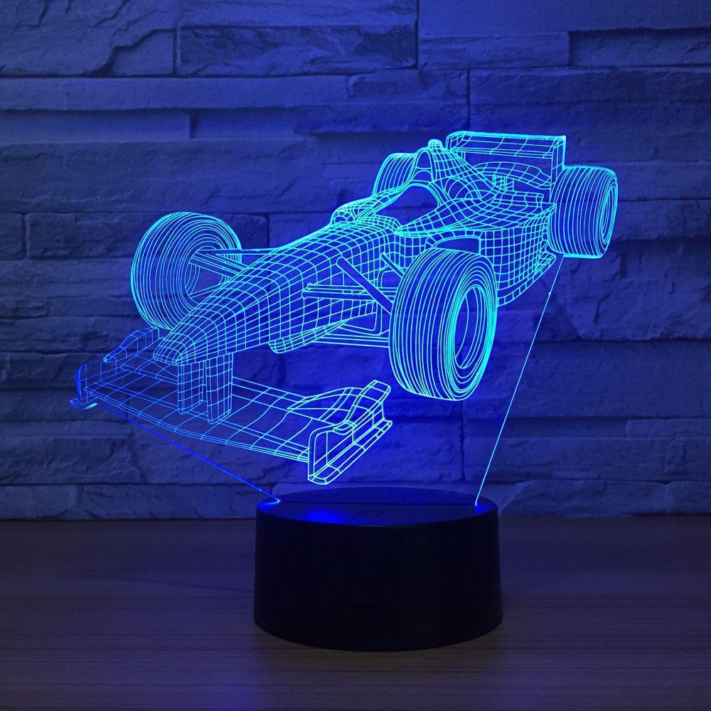Formula Car 3D Optical Illusion Lamp - 3D Optical Lamp