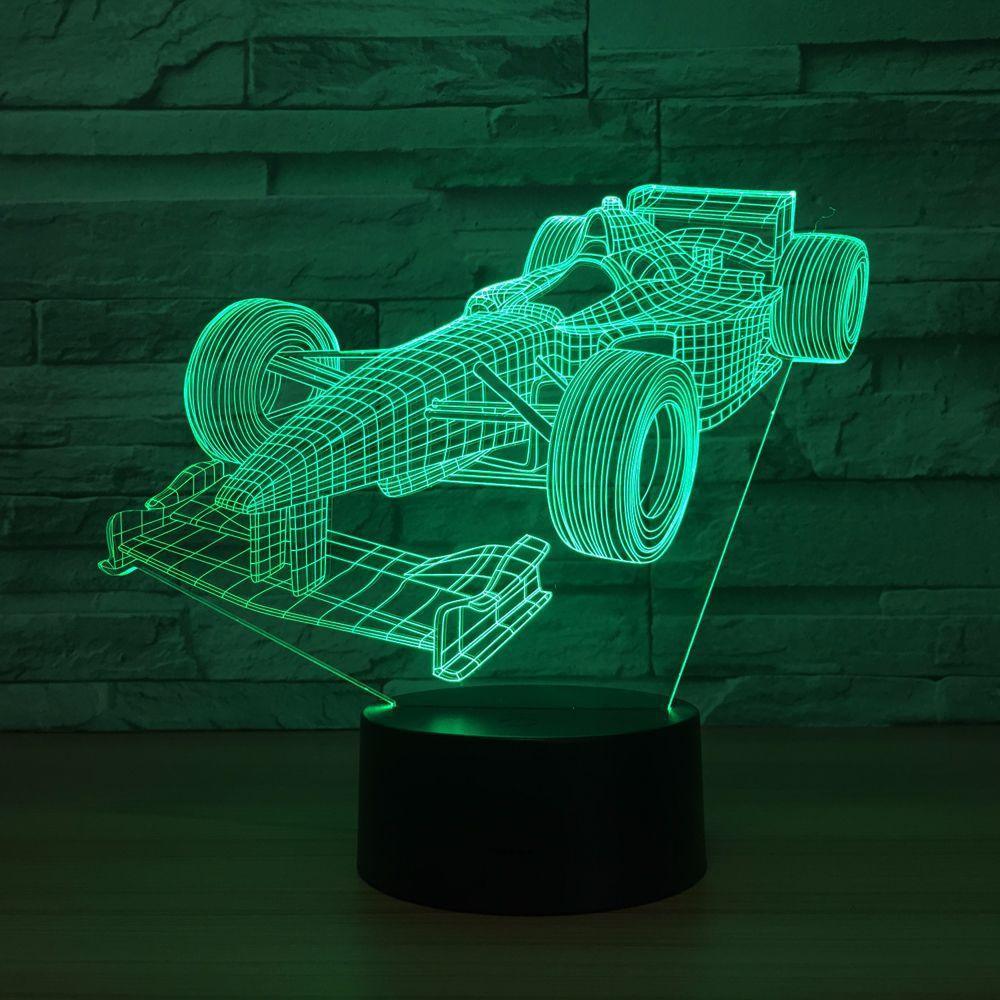 Formula Car 3D Optical Illusion Lamp - 3D Optical Lamp