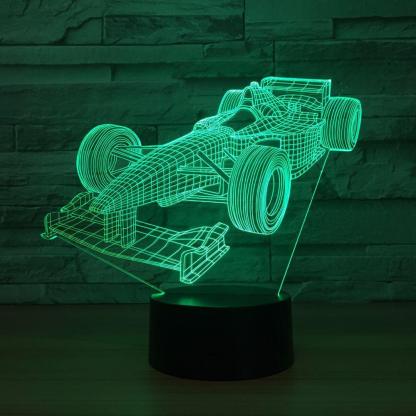 Formula Car 3D Optical Illusion Lamp - 3D Optical Lamp
