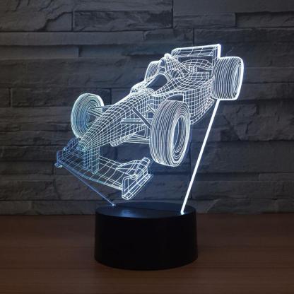 Formula Car 3D Optical Illusion Lamp - 3D Optical Lamp