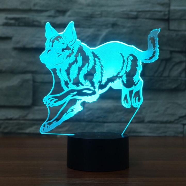 Jumping Dog LED Lamp-3D Optical Lamp
