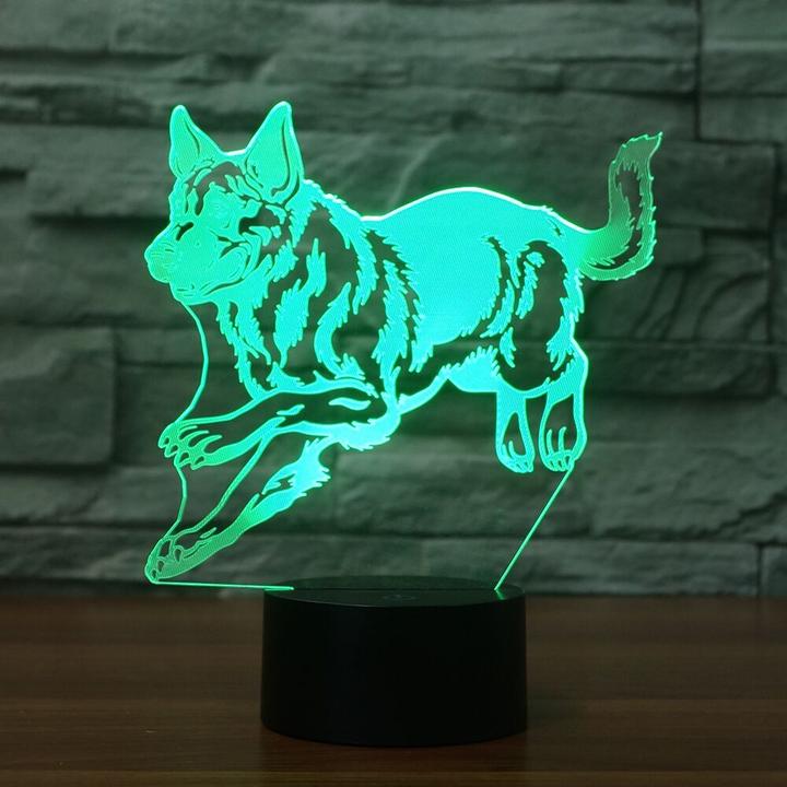 Jumping Dog LED Lamp-3D Optical Lamp