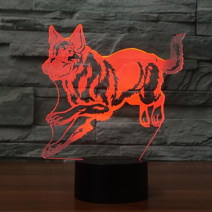 Jumping Dog LED Lamp-3D Optical Lamp