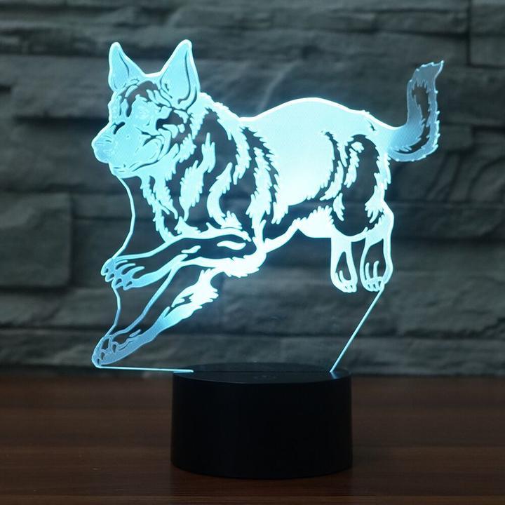 Jumping Dog LED Lamp-3D Optical Lamp