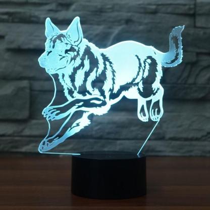 Jumping Dog LED Lamp-3D Optical Lamp