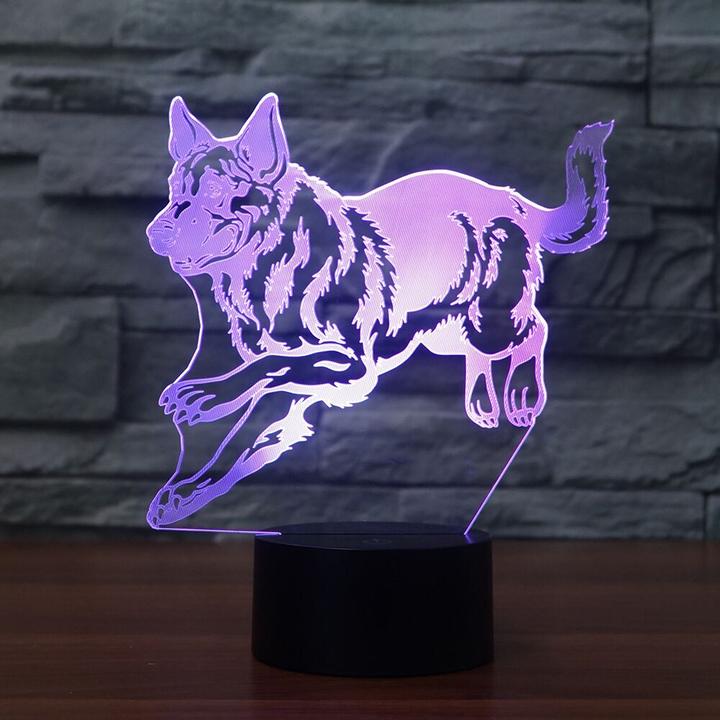 Jumping Dog LED Lamp-3D Optical Lamp