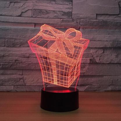 Gift Box 3D Optical Illusion Lamp - 3D Optical Lamp