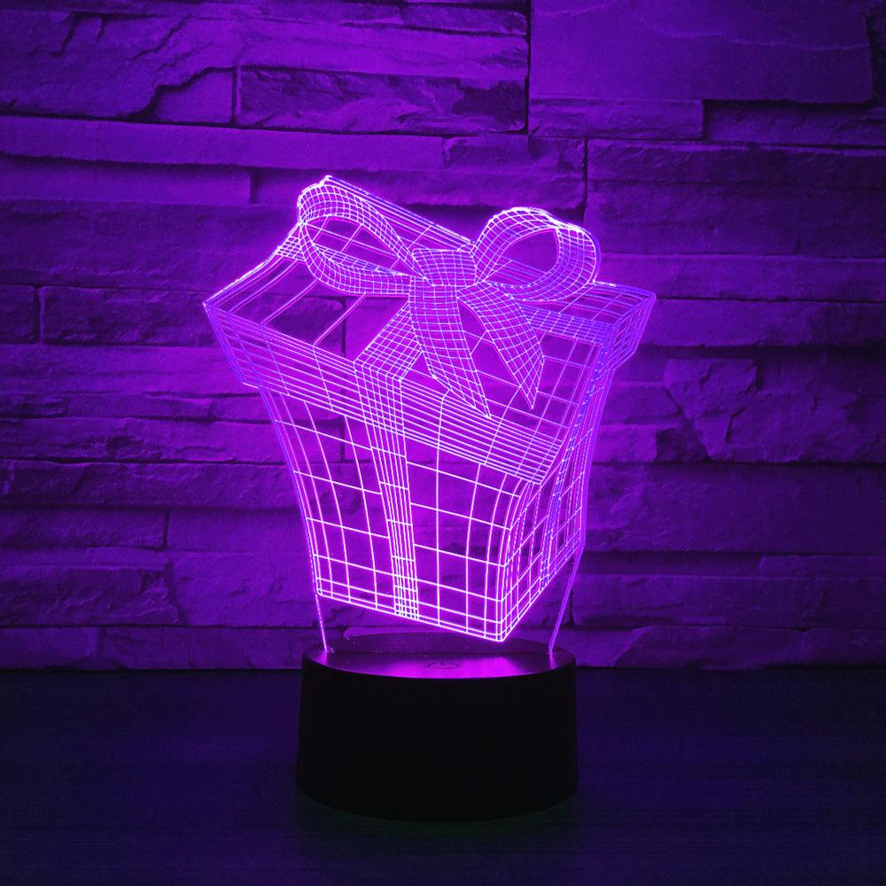 Gift Box 3D Optical Illusion Lamp - 3D Optical Lamp