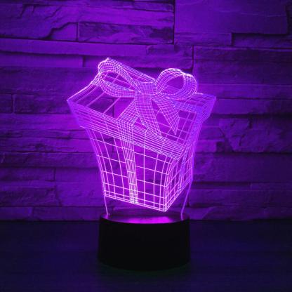 Gift Box 3D Optical Illusion Lamp - 3D Optical Lamp