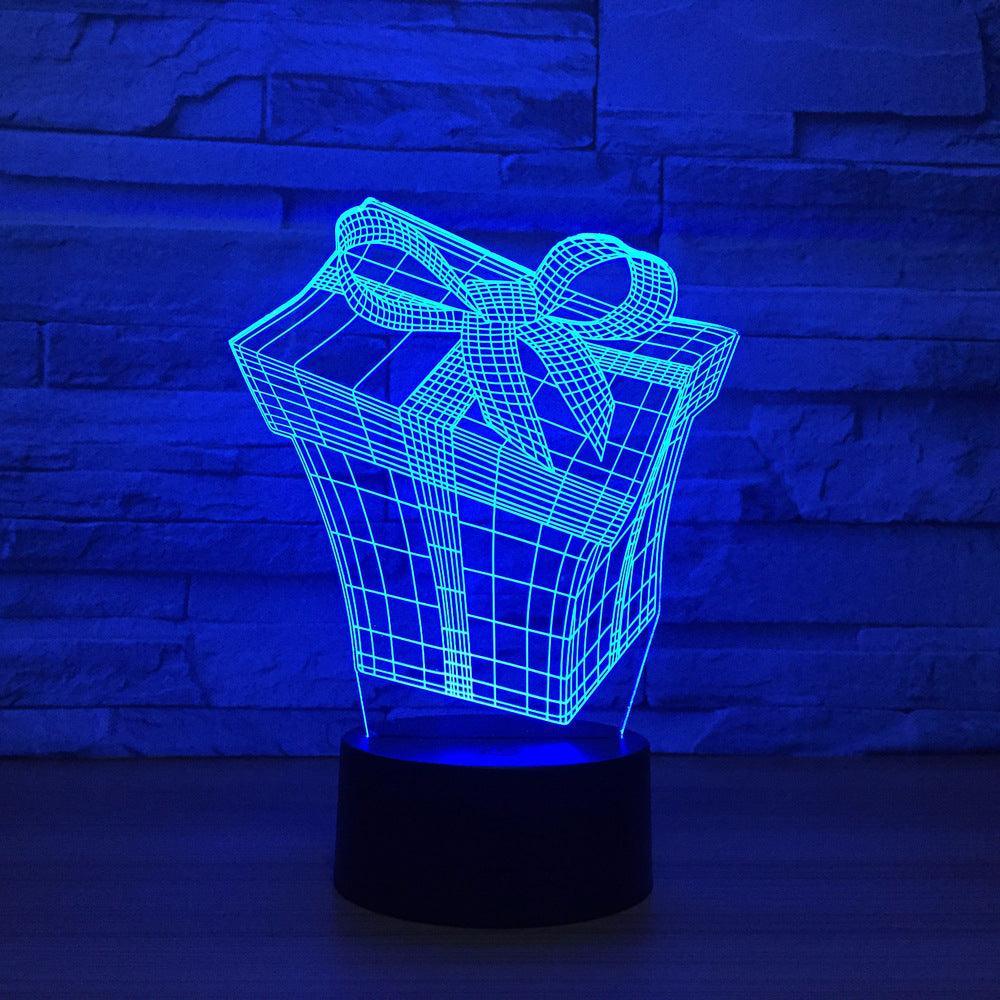 Gift Box 3D Optical Illusion Lamp - 3D Optical Lamp