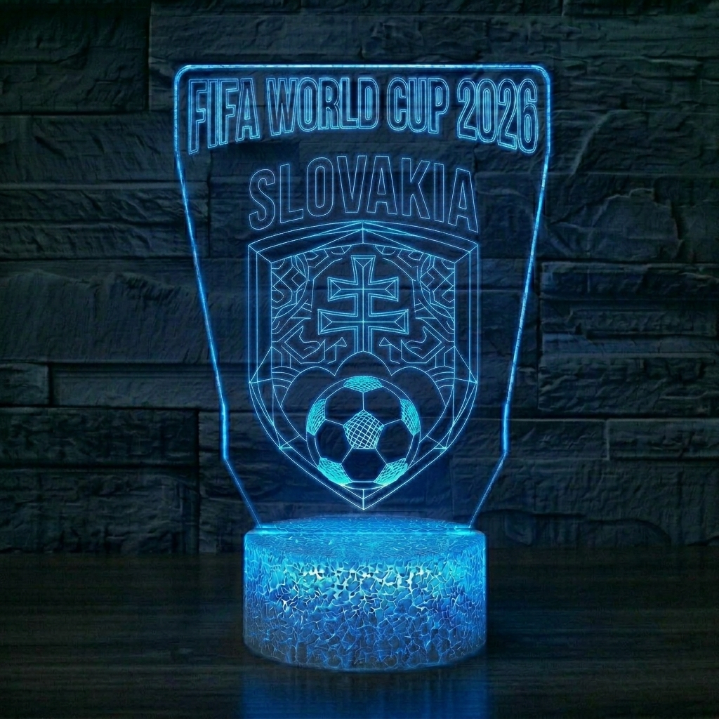 FIFA 2026 Slovakia Soccer Sports Themed 3D Optical Lamp
