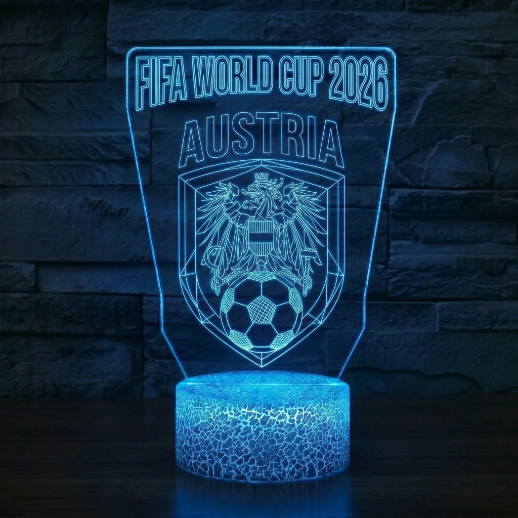 FIFA 2026 Austria Soccer Sports Themed 3D Optical Lamp