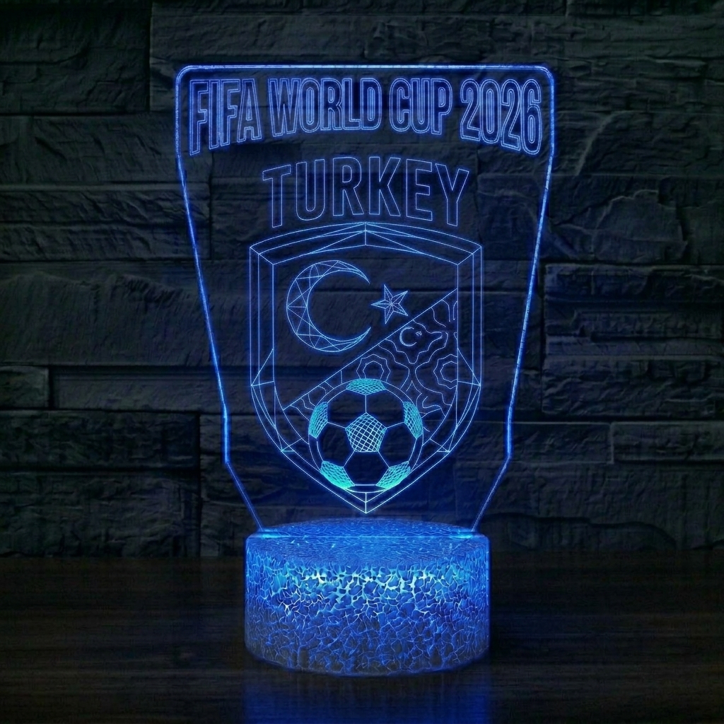 FIFA 2026 Turkey Soccer Sports Themed 3D Optical Lamp