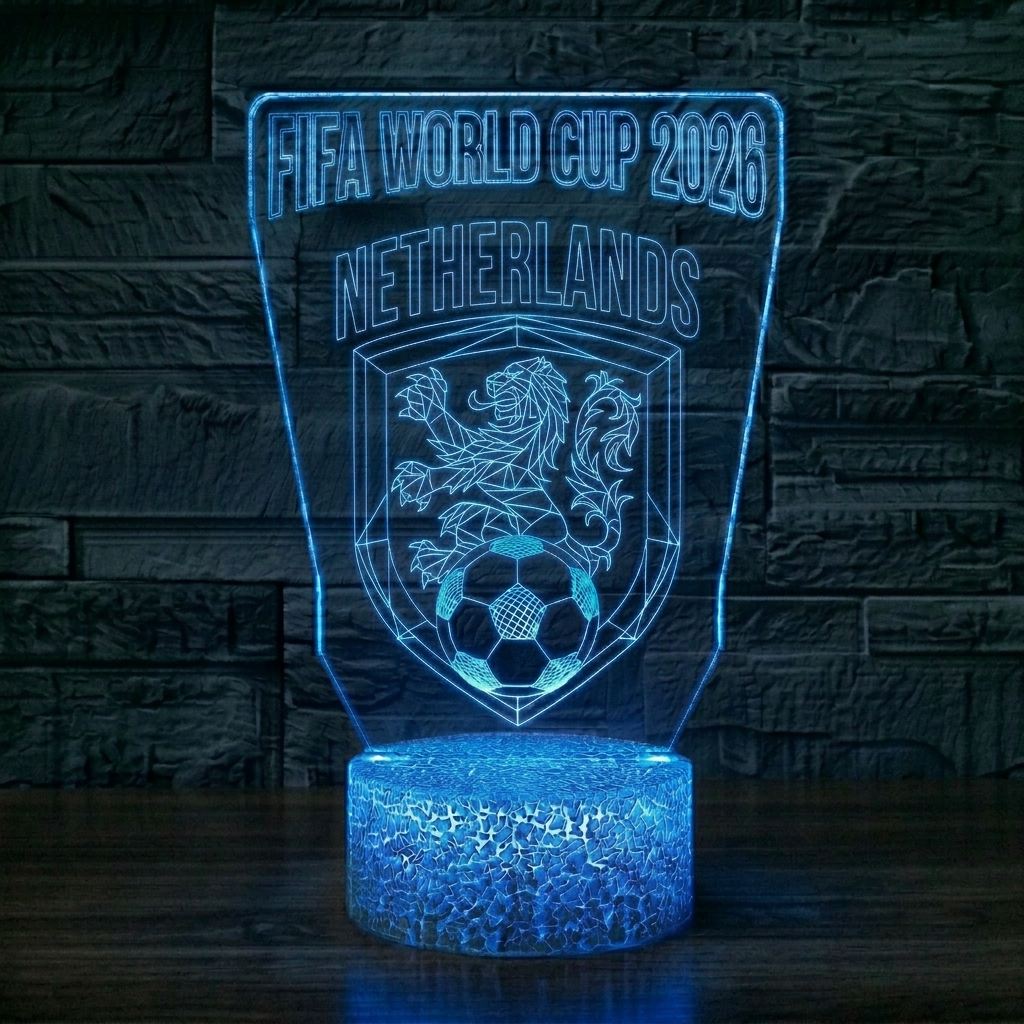 FIFA 2026 Netherlands Soccer Sports Themed 3D Optical Lamp