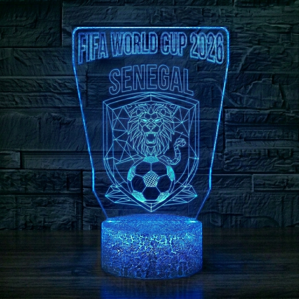 FIFA 2026 Senegal Soccer Sports Themed 3D Optical Lamp