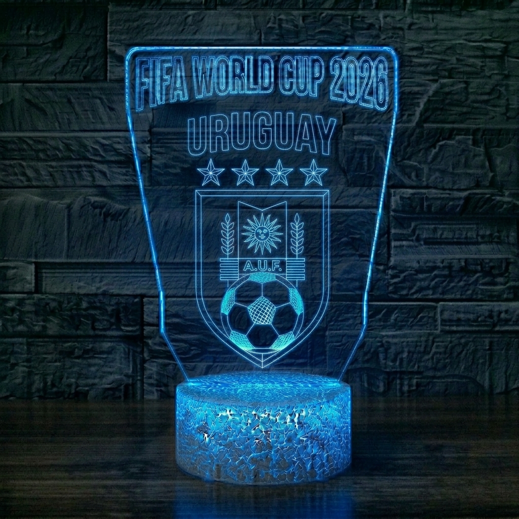 FIFA 2026 Uruguay Soccer Sports Themed 3D Optical Lamp