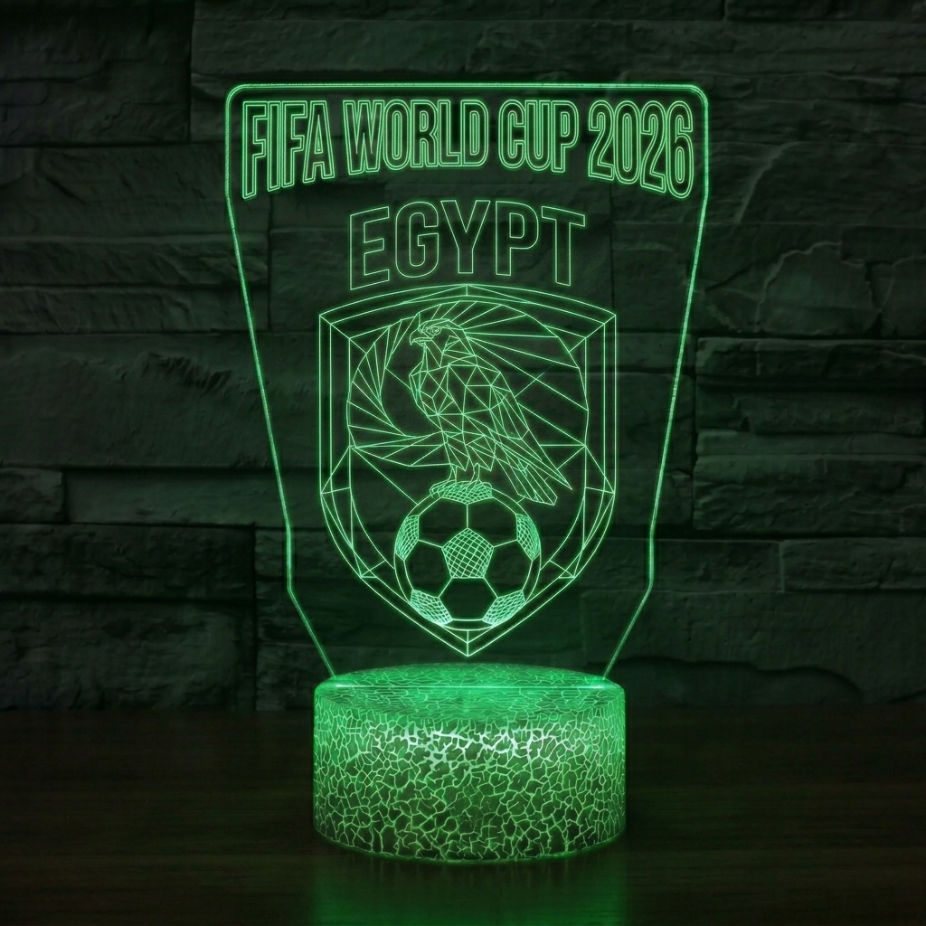 FIFA 2026 Egypt Soccer Sports Themed 3D Optical Lamp