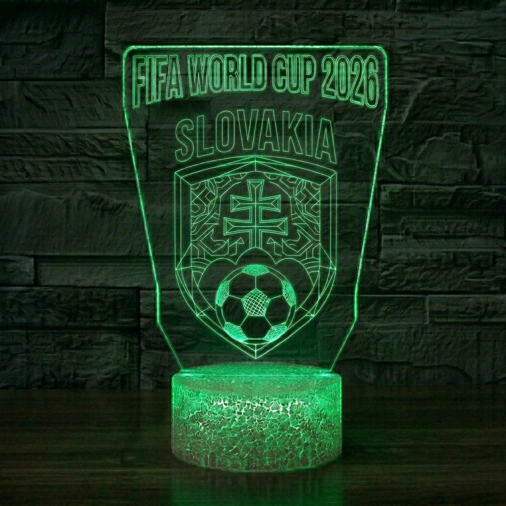 FIFA 2026 Slovakia Soccer Sports Themed 3D Optical Lamp