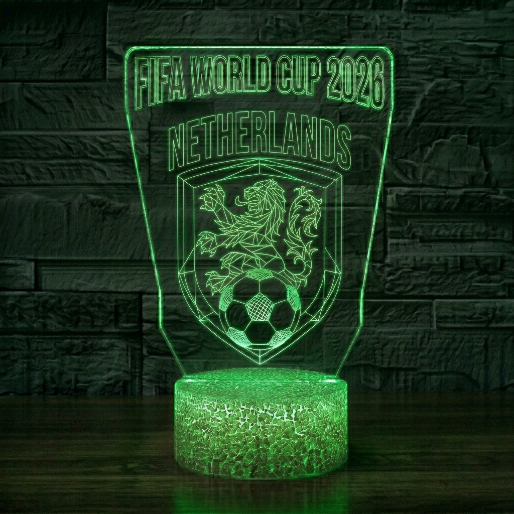FIFA 2026 Netherlands Soccer Sports Themed 3D Optical Lamp