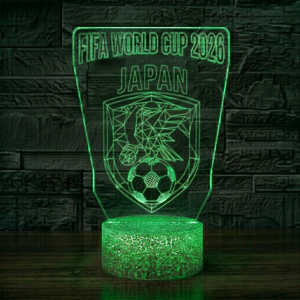 FIFA 2026 Japan Soccer Sports Themed 3D Optical Lamp