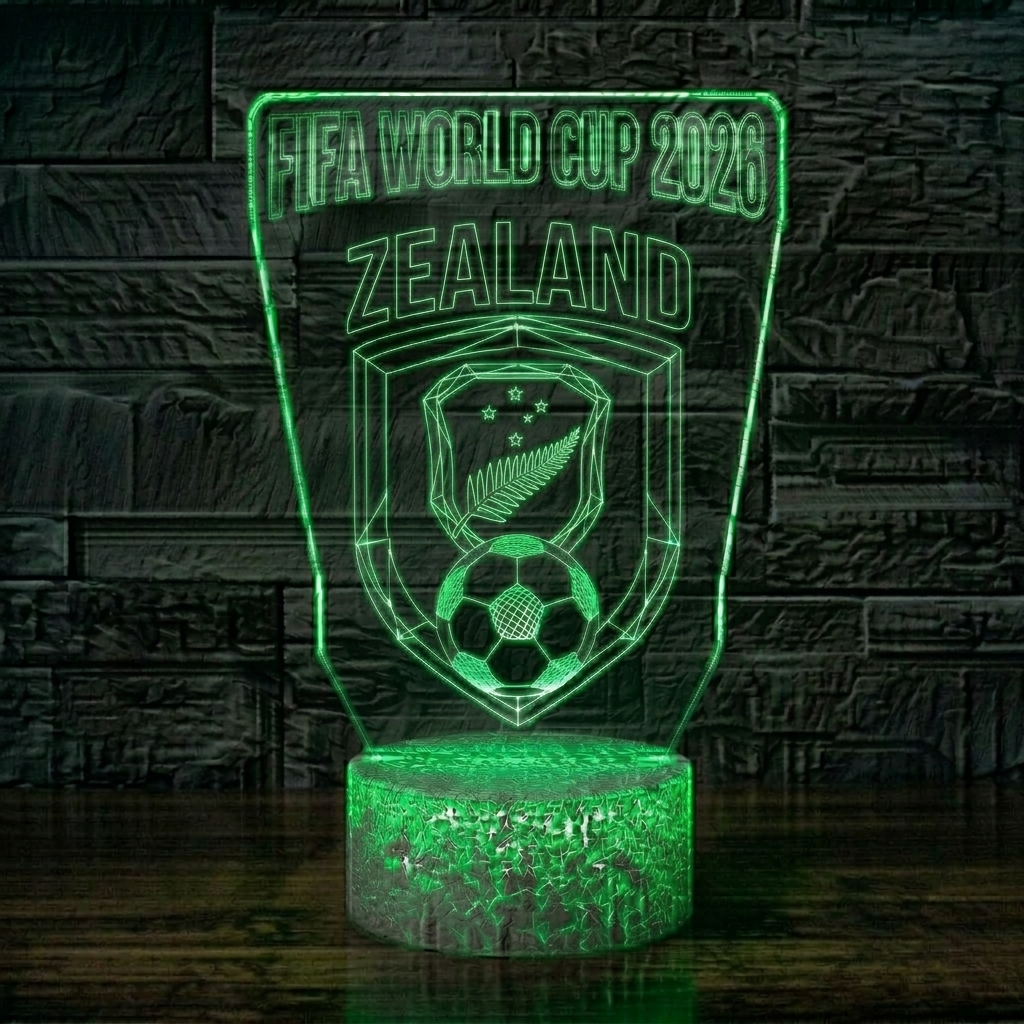 FIFA 2026 Zealand Soccer Sports Themed 3D Optical Lamp