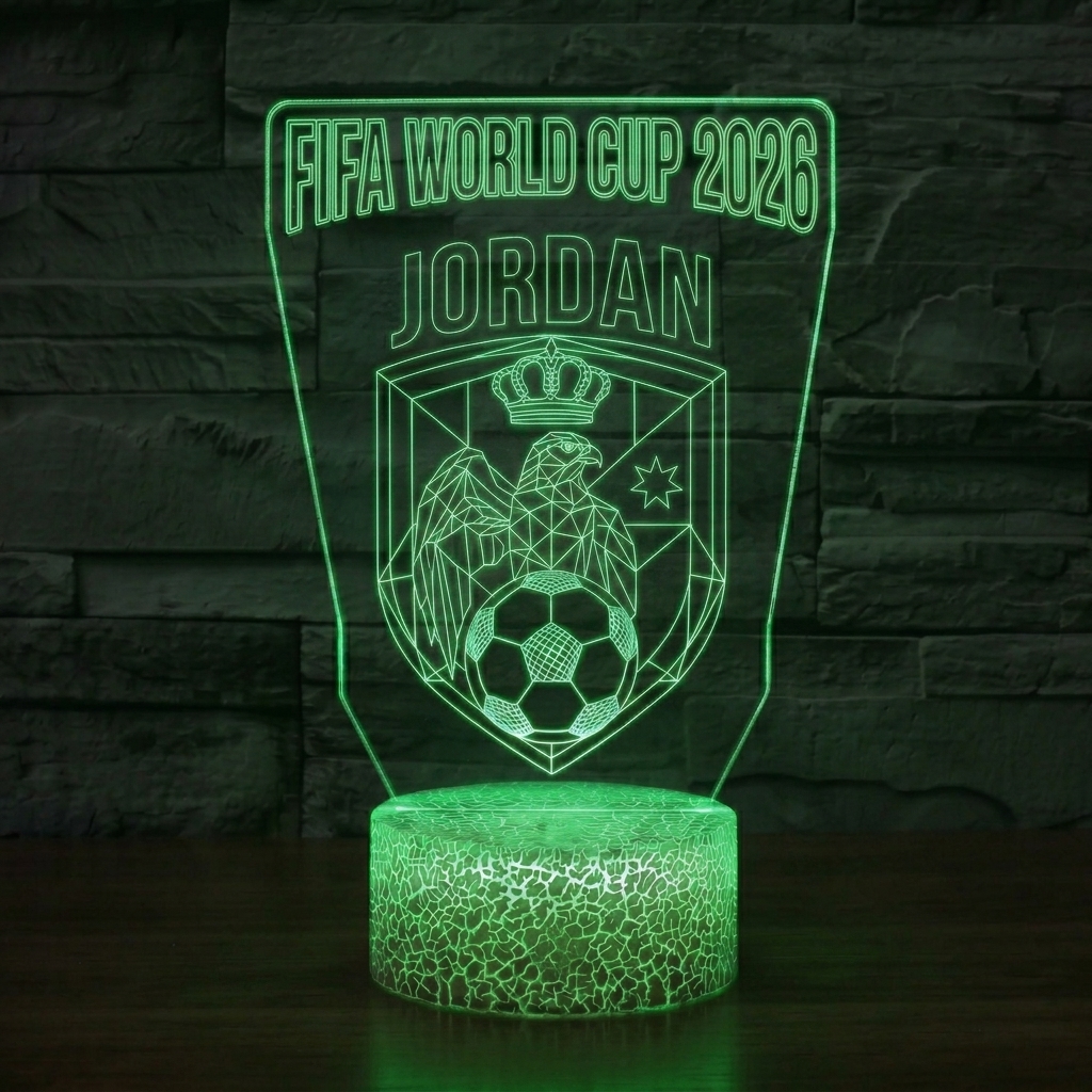 FIFA 2026 Jordan Soccer Sports Themed 3D Optical Lamp