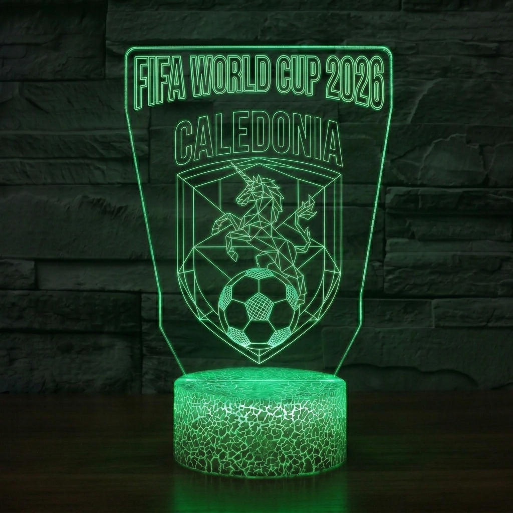 FIFA 2026 Caledonia Soccer Sports Themed 3D Optical Lamp