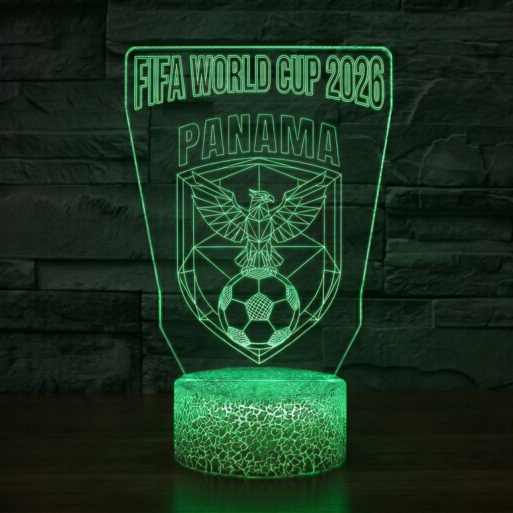 FIFA 2026 Panama Soccer Sports Themed 3D Optical Lamp