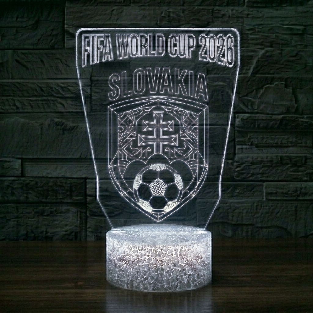 FIFA 2026 Slovakia Soccer Sports Themed 3D Optical Lamp