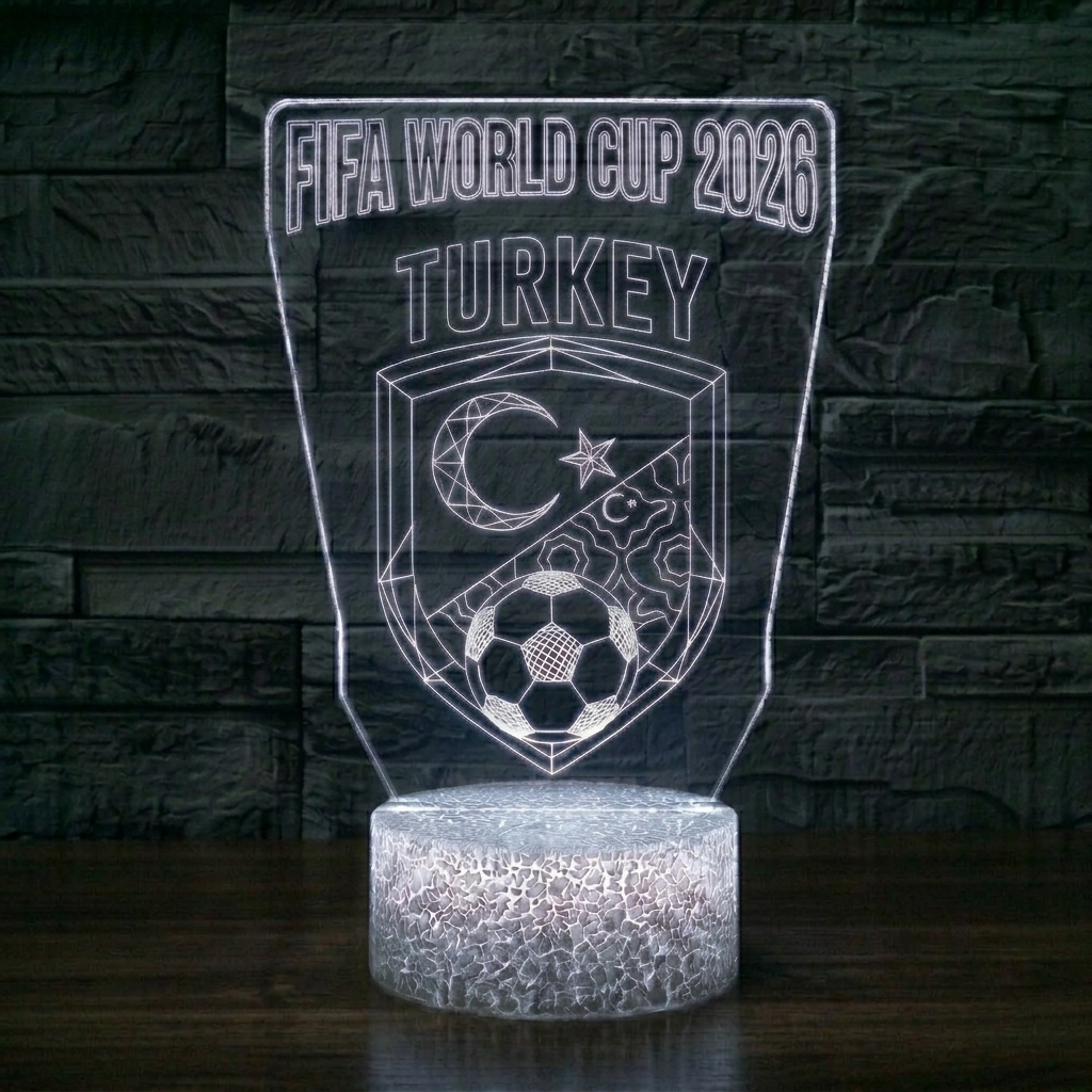 FIFA 2026 Turkey Soccer Sports Themed 3D Optical Lamp