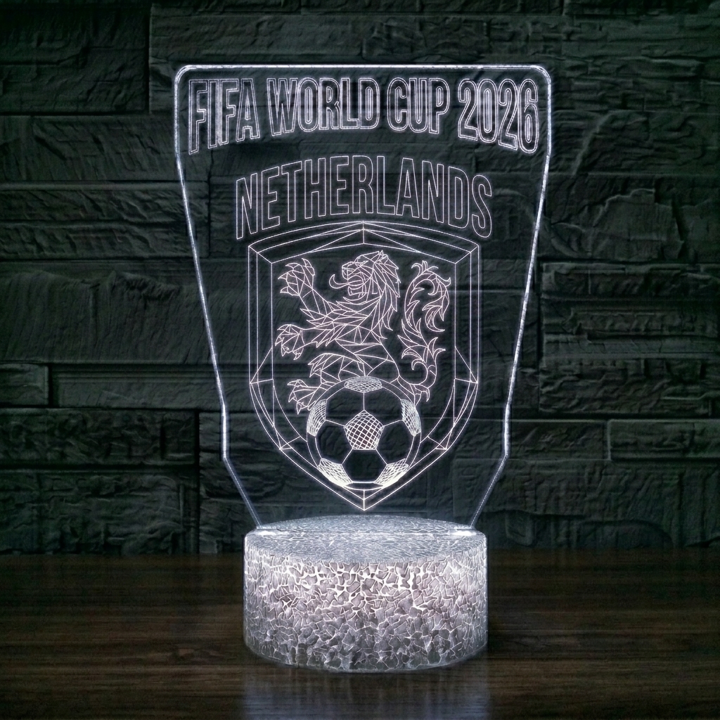 FIFA 2026 Netherlands Soccer Sports Themed 3D Optical Lamp