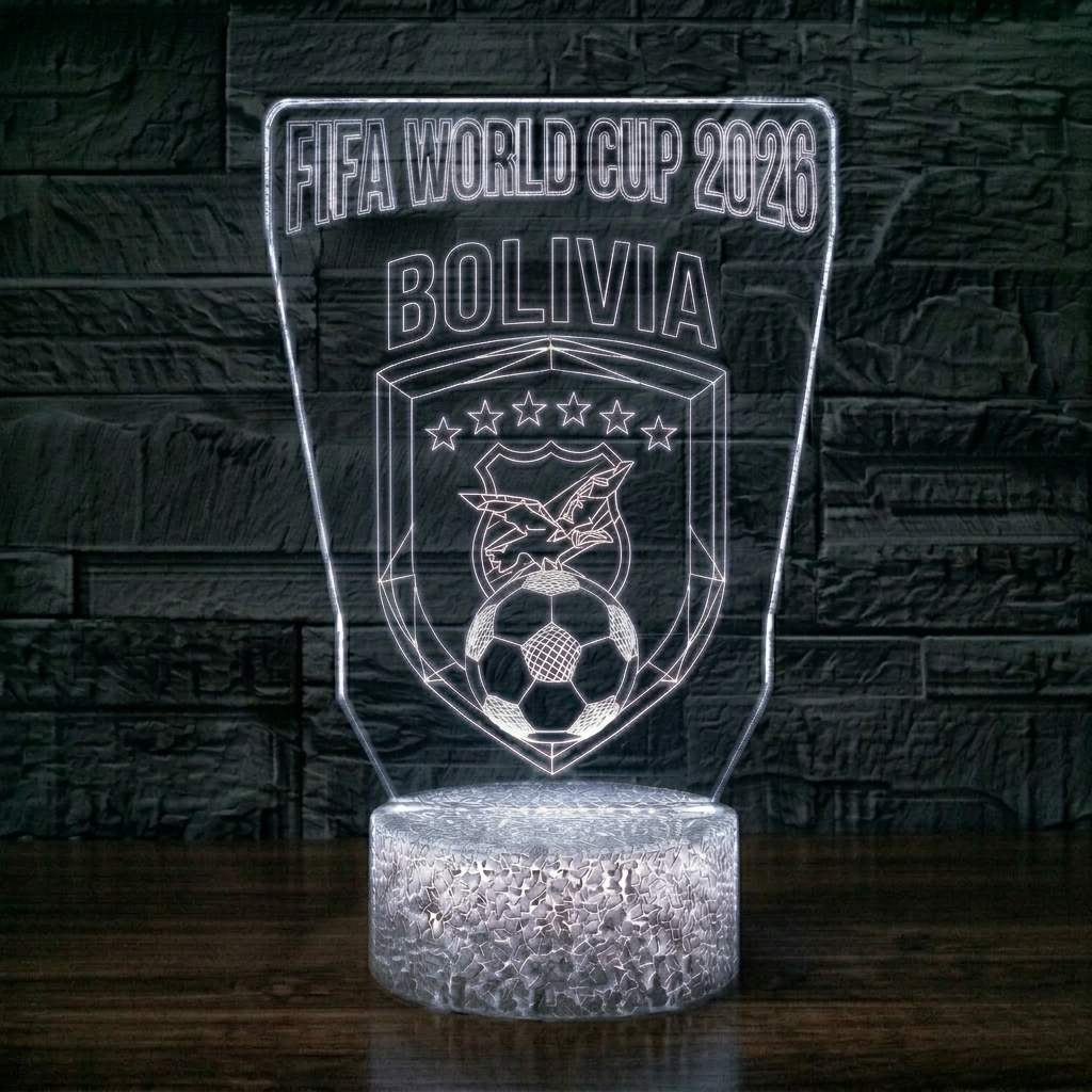 FIFA 2026 Bolivia Soccer Sports Themed 3D Optical Lamp