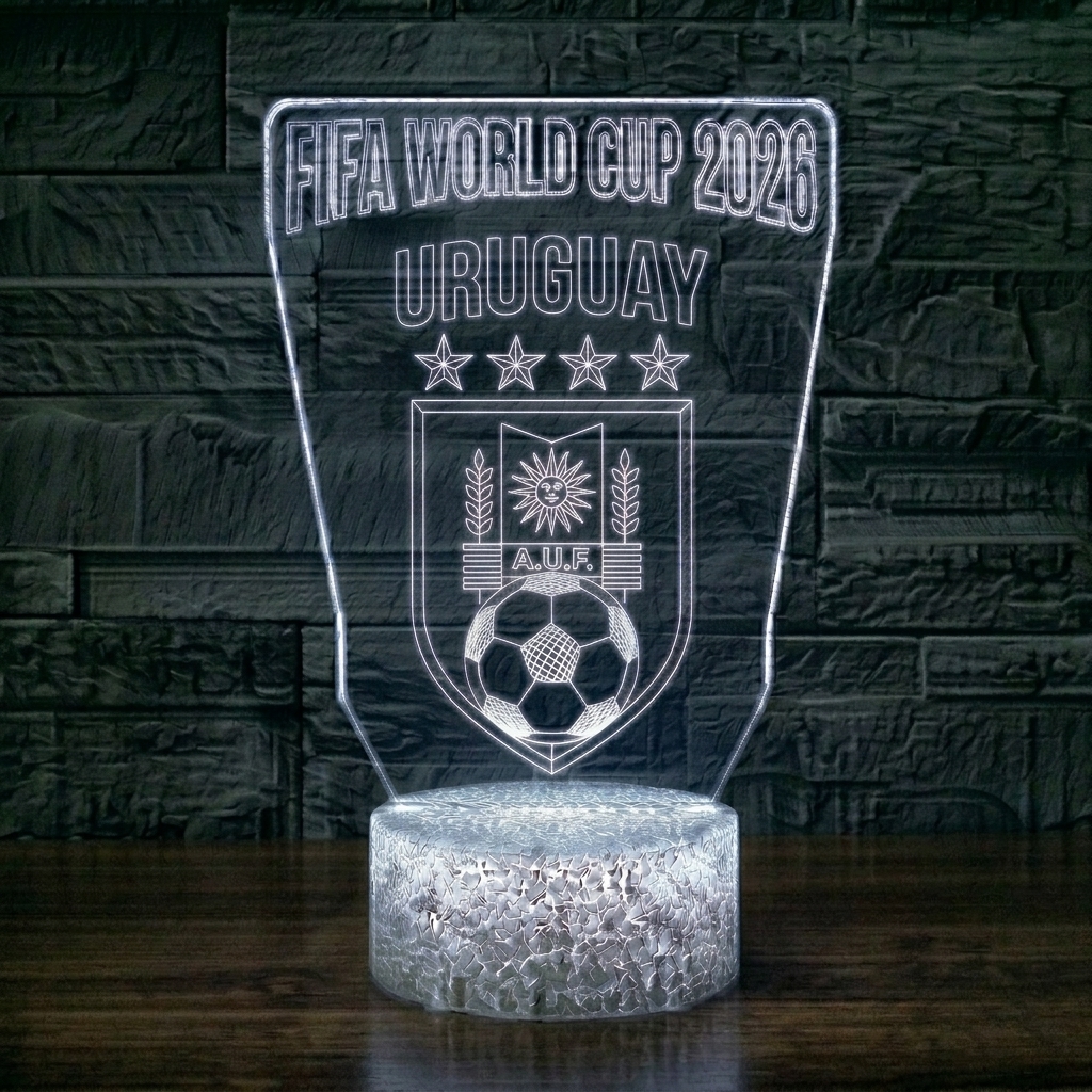 FIFA 2026 Uruguay Soccer Sports Themed 3D Optical Lamp