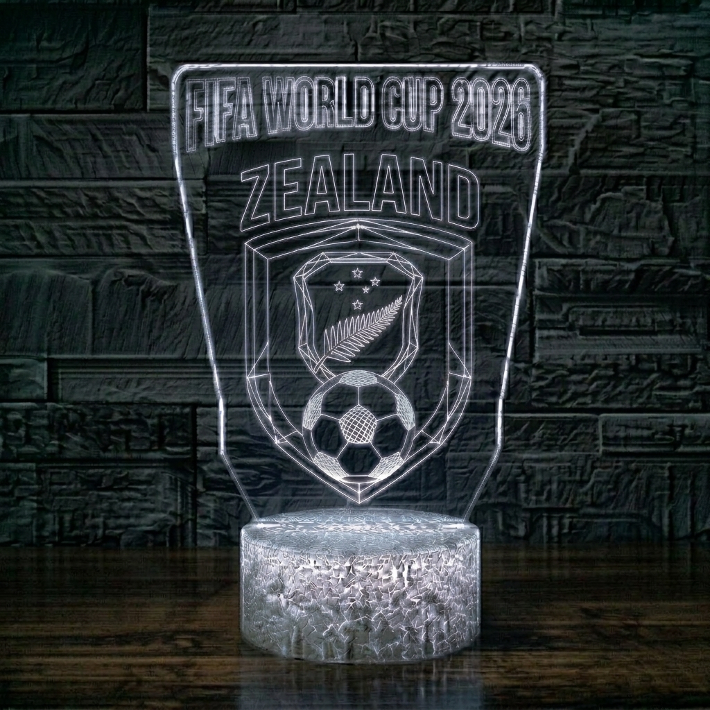 FIFA 2026 Zealand Soccer Sports Themed 3D Optical Lamp