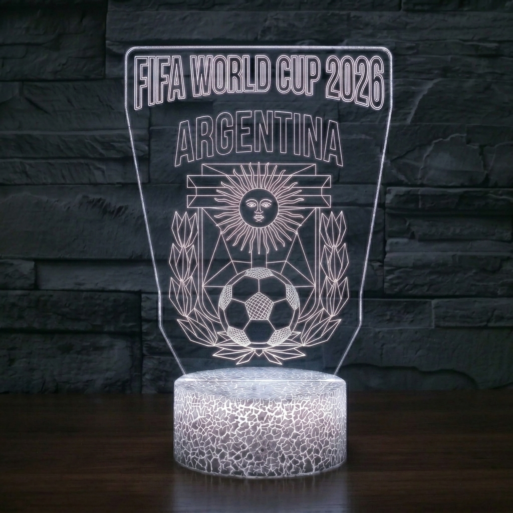 FIFA 2026 Argentina Soccer Sports Themed 3D Optical Lamp