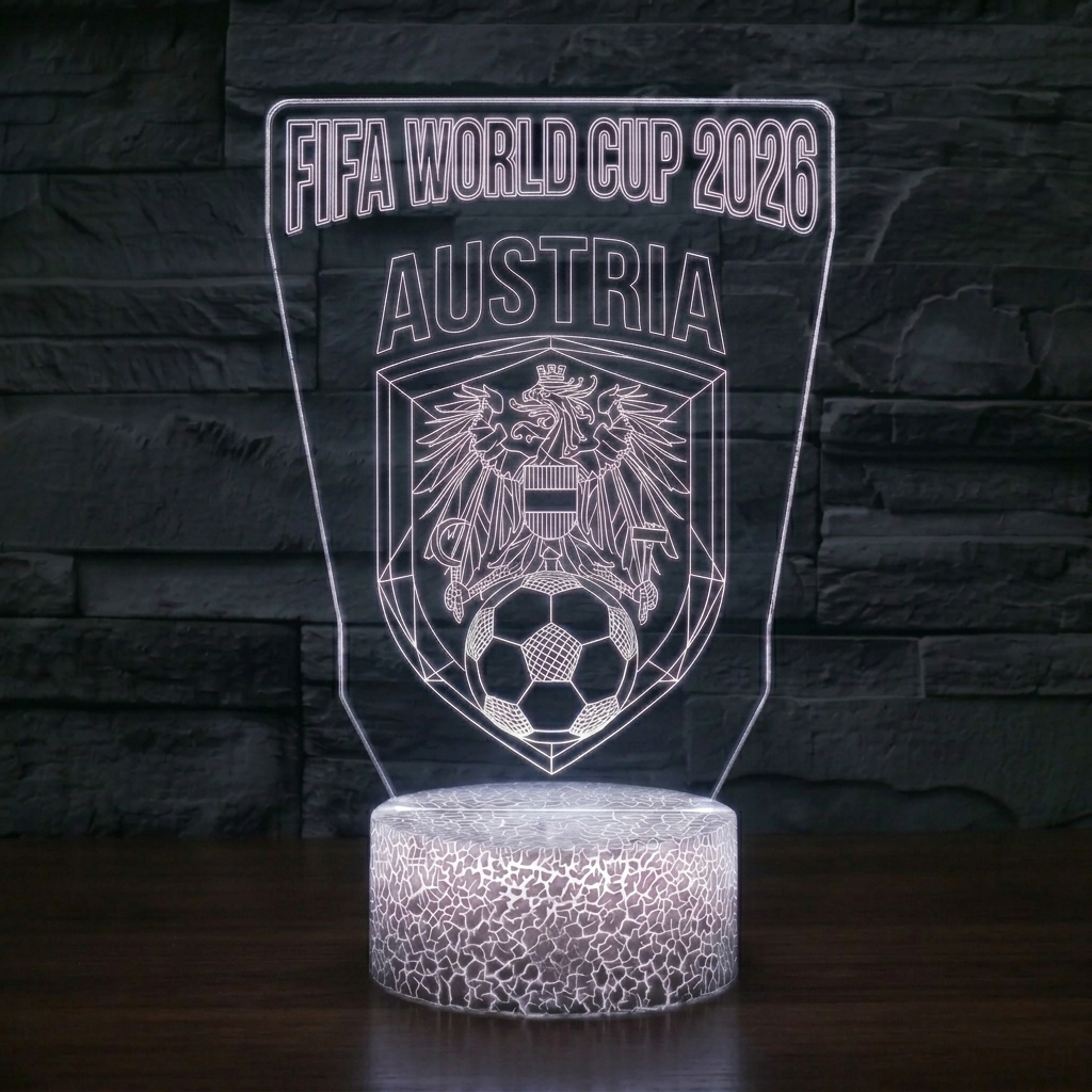 FIFA 2026 Austria Soccer Sports Themed 3D Optical Lamp